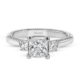 Simon G. Bridal Set 18k White Gold Princess Cut Engagement Ring - LR2149-W-18KS photo3