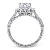 Simon G. Bridal Set 18k White Gold Princess Cut Engagement Ring - LR2149-W-18KS photo4