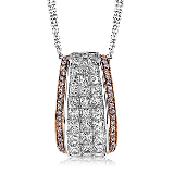 Simon G. Pendant 18k Gold (Rose, White) 1.56 ct Diamond - MP1902-18KRW photo