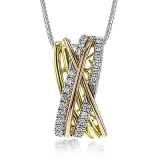 Simon G. Pendant 18k Gold (Rose, White, Yellow) 0.41 ct Diamond - MP2081-18K photo