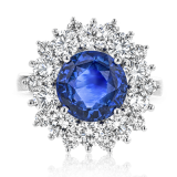 Simon G. Color Ring 18k Gold (White) 4.75 ct Sapphire 2.91 ct Diamond - LR2237-18K-S photo2