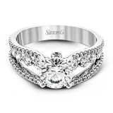 Simon G. 0.91 ctw Split Shank 18k White Gold Round Cut Engagement Ring - MR2248-W-18KS photo2