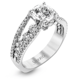 Simon G. 0.91 ctw Split Shank 18k White Gold Round Cut Engagement Ring - MR2248-W-18KS photo