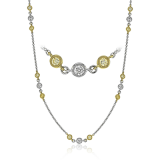 Simon G. Necklace 18k Gold (White, Yellow) 1.46 ct  ct Diamond - CH106-18K photo