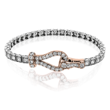 Simon G. Bracelet 18k Gold (Rose, White) 2 ct Diamond - MB1734-R-18K photo