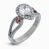 Simon G. 18k White Gold Diamond Engagement Ring - NR467 photo