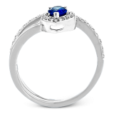 Simon G. Color Ring 18k Gold (White) 0.54 ct Sapphire 0.33 ct Diamond - LR2334-18K photo3