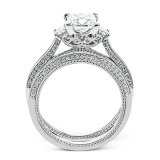 Simon G. Bridal Set 18k White Gold Princess Cut Engagement Ring - LR2149-W-18KSET photo4