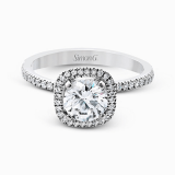 Simon G. 0.46 ctw Bridal Set 18k White Gold Round Cut Engagement Ring - MR1842-A-W-18KS photo2