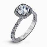 Simon G. 0.46 ctw Bridal Set 18k White Gold Round Cut Engagement Ring - MR1842-A-W-18KS photo