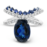 Simon G. Color Ring 18k Gold (White) 6.44 ct Tanzanite, Sapphire 0.76 ct Diamond - LR1147-18K-S photo2