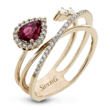 Simon G. Color Ring 18k Gold (Rose) 0.45 ct Ruby 0.32 ct Diamond - LR2266-R-18K photo