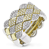 Simon G. Right Hand Ring 18k Gold (White, Yellow) 0.78 ct Diamond - LR2979-18K2T photo