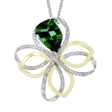 Simon G. Color Pendant 18k Gold (White, Yellow) 5.02 ct Tourmaline 0.74 ct Diamond - LP4871-18K2T photo