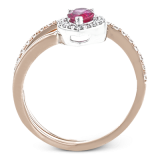 Simon G. Color Ring 18k Gold (Rose, White) 0.47 ct Ruby 0.33 ct Diamond - LR2334-R-18K photo3