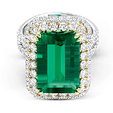 Simon G. Color Ring 18k Gold (White, Yellow) 6.71 ct Emerald 1.81 ct Diamond - MR2469-A-18K-S photo2