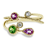 Simon G. Color Ring 18k Gold (Yellow) 0.58 ct Sapphire, Tsavorite 0.13 ct Diamond - LR2414-18K photo2