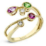 Simon G. Color Ring 18k Gold (Yellow) 0.58 ct Sapphire, Tsavorite 0.13 ct Diamond - LR2414-18K photo