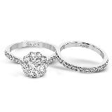 Simon G. 0.90 ctw Bridal Set 18k White Gold Round Cut Engagement Ring - MR2579-W-18KSET photo2
