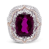 Simon G. Color Ring 18k Gold (Rose, White) 7.03 ct Rubellite 0.67 ct Diamond - MR2731-18K-S photo2