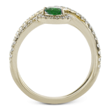 Simon G. Color Ring 18k Gold (White) 0.31 ct Emerald 0.51 ct Diamond - LR2264-Y-18K photo3