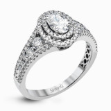 Simon G. 18k White Gold Diamond Engagement Ring - MR2588 photo