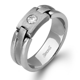 Simon G. Men Ring Platinum (White) 0.15 ct Diamond - LP2078-PT photo