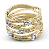 Simon G. Right Hand Ring 18k Gold (White, Yellow) 0.09 ct Diamond - MR2260-18K photo2