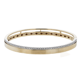 Simon G. Bangle 18k Gold (Rose, White) 0.32 ct Diamond - LB2414-R-18KWR photo