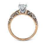 Simon G. Straight 18k Rose Gold Round Cut Engagement Ring - LP1582-D-R-18KS photo4