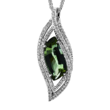 Simon G. Color Pendant 18k Gold (White) 3.27 ct Tourmaline 0.58 ct Diamond - LP4878-18KW photo