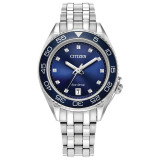CITIZEN Eco-Drive Sport Luxury Carson Ladies Stainless Steel - FE6160-57L photo