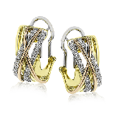 Simon G. Earring 18k Gold (Rose, White, Yellow) 0.74 ct Diamond - ME2070-18K photo