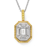 Simon G. Pendant 18k Gold (White, Yellow) 1.16 ct Diamond - TP159-18KWY photo