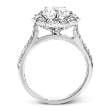 Simon G. Bridal Set 18k White Gold Round Cut Engagement Ring - MR2579-W-18KS photo3