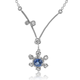 Simon G. Color Pendant 18k Gold (White) 0.21 ct Sapphire 0.12 ct Diamond - LP4596-18K photo