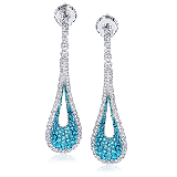 Simon G. Color Earring 18k Gold (White) 1.06 ct Paraiba Tourmaline 1.29 ct Diamond - LP4315-18K photo