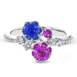 Simon G. Color Ring 18k Gold (White) 1.14 ct Sapphire 0.17 ct Diamond - LR2245-18K photo2