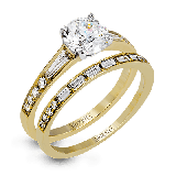 Simon G. Bridal Set 18k Yellow Gold Round Cut Engagement Ring - MR2220-Y-18KSET photo