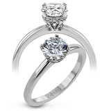 Simon G. 0.03 ctw Straight Platinum White Round Cut Engagement Ring - LR2226-W-PLS photo