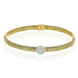 Simon G. Bangle 18k Gold (White, Yellow) 0.27 ct Diamond - LB2398-Y-18K2T photo