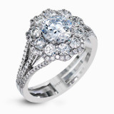 Simon G. 18k White Gold Diamond Engagement Ring - MR2624 photo