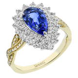 Simon G. Color Ring 18k Gold (White, Yellow) 2.56 ct Sapphire 0.76 ct Diamond - MR3105-18K photo