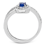 Simon G. Color Ring 18k Gold (White) 0.55 ct Sapphire 0.32 ct Diamond - LR2336-18K photo3
