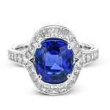 Simon G. Color Ring 18k Gold (White) 3.54 ct Sapphire 1.65 ct Diamond - LR3014-18KW photo3