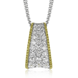 Simon G. Pendant 18k Gold (White, Yellow) 1.01 ct Diamond - MP2035-18KWY photo