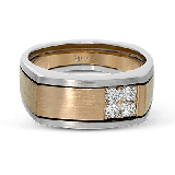 Simon G Men Ring 14k Gold (Rose, White) 0.47 ct Diamond - MR2887-14K photo2