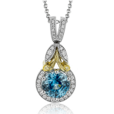 Simon G. Color Pendant 18k Gold (White, Yellow) 1.96 ct Zircon 0.19 ct Diamond - LP4545-18K-S photo