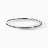 Simon G. 18k White Gold Diamond Bangle Bracelet - MB1432 photo