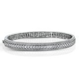 Simon G. Bangle 18k Gold (White) 4.12 ct Diamond - MB1451-18K photo